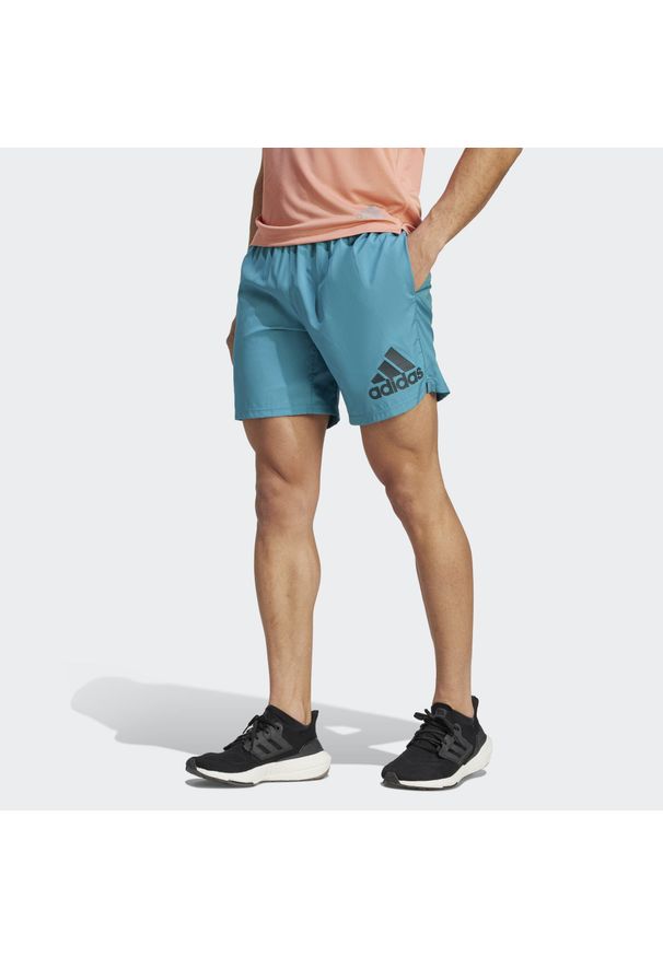 Adidas - Run It Shorts. Kolor: niebieski. Sport: bieganie