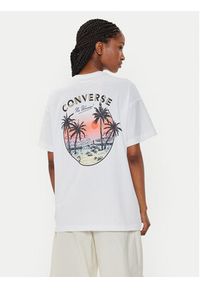 Converse T-Shirt W Beach Scenentee 10026378-A01 Biały Regular Fit. Kolor: biały. Materiał: bawełna #4