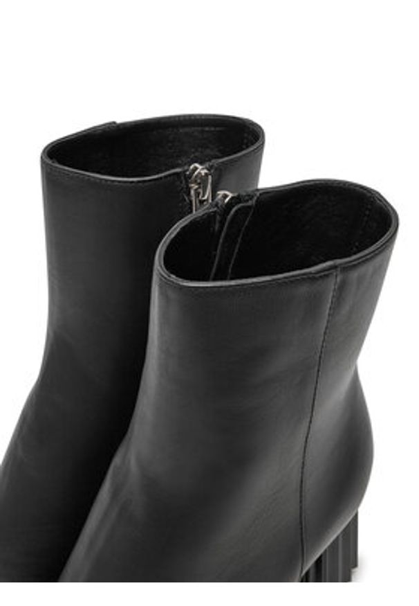 AGL Botki Dorica M Bootie D271500PCKB1411013 Czarny. Kolor: czarny. Materiał: skóra