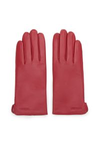 Wittchen - Damskie rękawiczki skórzane gładkie czerwone. Kolor: czerwony. Materiał: skóra. Wzór: gładki. Sezon: jesień, zima. Styl: elegancki #3