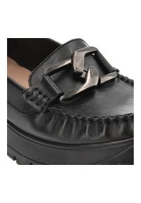 Czarne Mokasyny Armodo Eleganckie Obuwie Damskie. Okazja: do pracy. Kolor: czarny. Materiał: skóra. Styl: elegancki #5