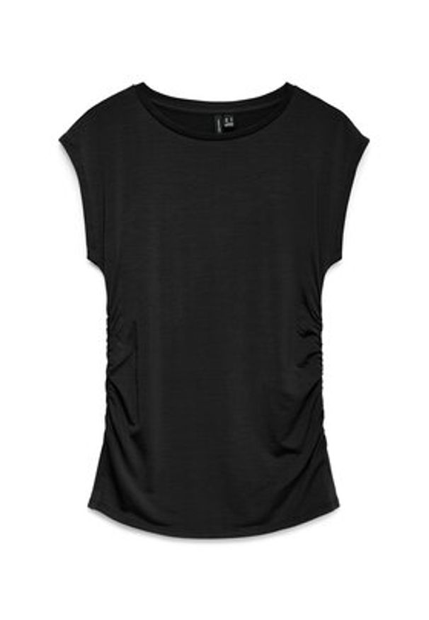 Vero Moda T-Shirt Avasarah 10342876 Czarny Slim Fit. Kolor: czarny. Materiał: lyocell