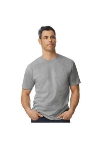 GILDAN - Koszulka Unisex Dla Dorosłych Softstyle Midweight. Kolor: szary. Materiał: poliester, bawełna. Sport: turystyka piesza