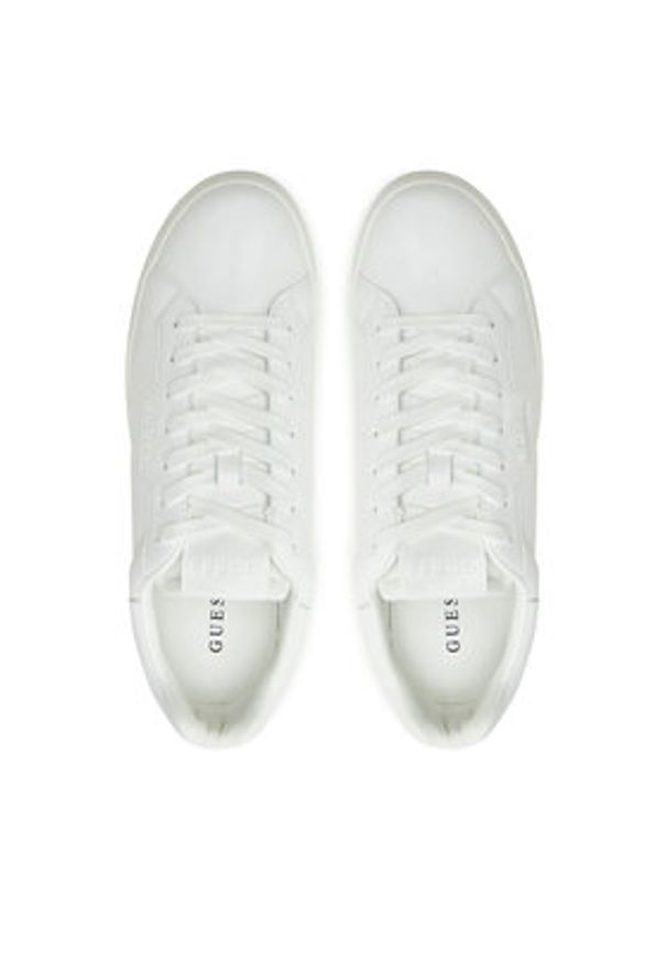 Guess Sneakersy Winno FMPWIN ELE12 Biały. Kolor: biały. Materiał: skóra