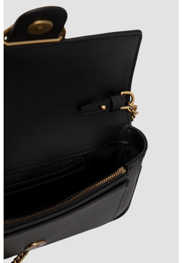 Pinko - PINKO Czarna kopertówka damska Love One Pocket C. Kolor: czarny. Styl: casual, klasyczny, elegancki