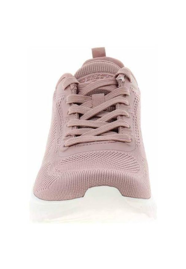 skechers - Buty do chodzenia damskie Skechers Bobs Squad Chaos Face Off. Zapięcie: sznurówki. Kolor: różowy. Materiał: materiał, syntetyk. Szerokość cholewki: normalna. Model: Skechers Sport. Sport: turystyka piesza