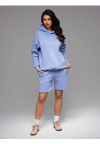 Ombre Clothing - Dresowa bluza unisex z kapturem i kieszeniami – lawendowa V9 OU-SNBC-0105 - XL/XXL. Okazja: na co dzień. Typ kołnierza: kaptur. Kolor: fioletowy. Materiał: dresówka. Wzór: aplikacja. Styl: casual #9