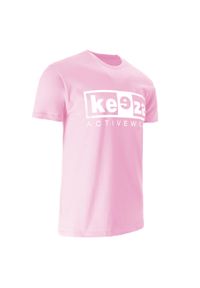 Koszulka sportowa KEEZA Junior bawełniana. Kolor: różowy. Materiał: bawełna. Sport: piłka nożna