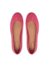 TOMMY HILFIGER - Tommy Hilfiger Baleriny Th Hardware Suede Ballerina FW0FW08655 Różowy. Kolor: różowy. Materiał: skóra, zamsz