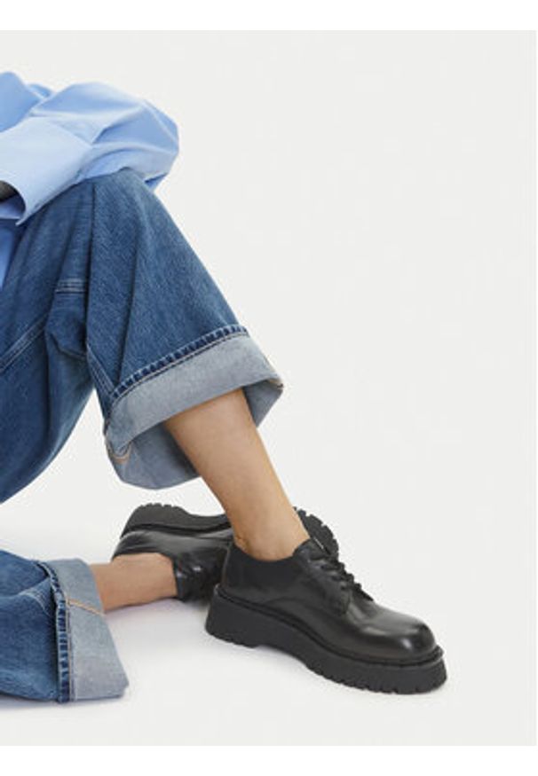 Badura Półbuty EO-ASPYN-25FW12 Czarny. Kolor: czarny. Materiał: skóra