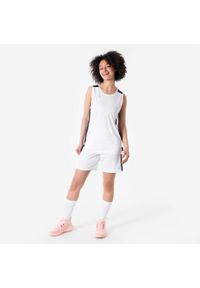 KIPSTA - Koszulka do koszykówki bez rękawów unisex Tank 100. Kolor: czarny, biały, wielokolorowy. Materiał: poliester, materiał. Długość rękawa: bez rękawów. Sport: koszykówka