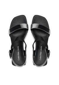 Calvin Klein Jeans Sandały Wedge Block Sandal Metallic Dc YW0YW01366 Czarny. Kolor: czarny #4