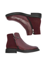 Lasocki Botki CEO-RST-56007-13 Bordowy. Kolor: czerwony. Materiał: skóra #8