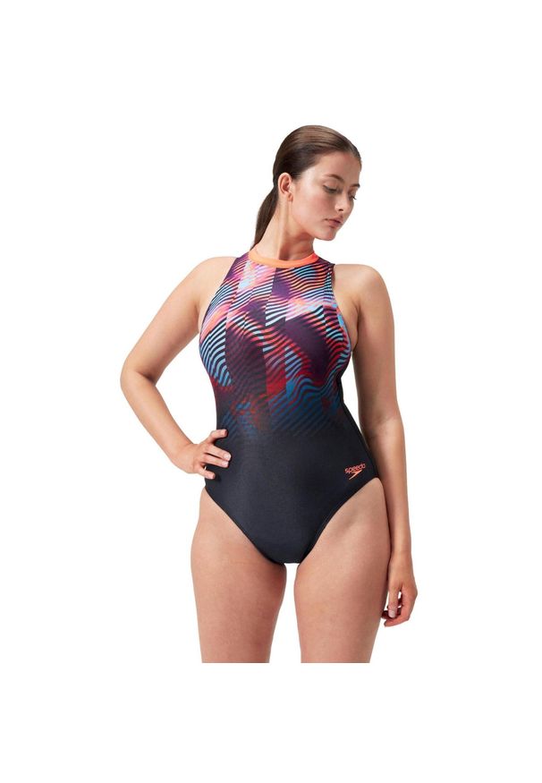 Strój kąpielowy jednoczęściowy damski Speedo Hydrasuit. Kolor: czerwony, wielokolorowy, czarny
