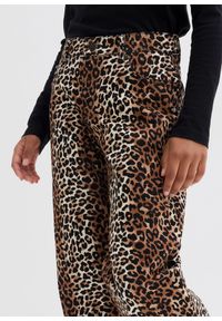 bonprix - Dżinsy wide leg z wysokim stanem. Stan: podwyższony. Kolor: beżowy. Styl: elegancki #2