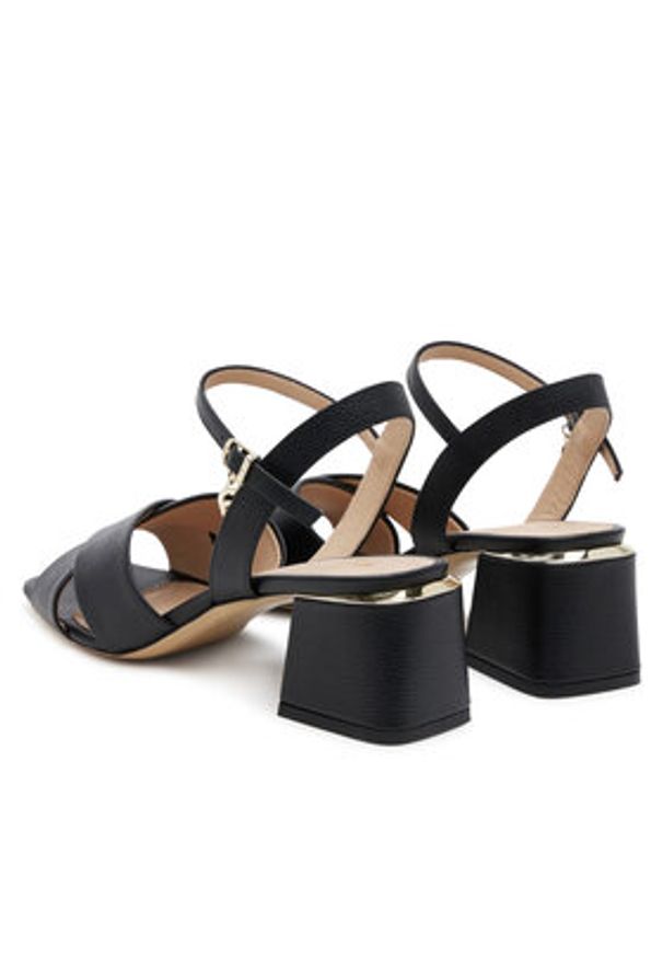 Aigner Sandały Hannah 12A 1251100 Czarny. Kolor: czarny. Materiał: skóra