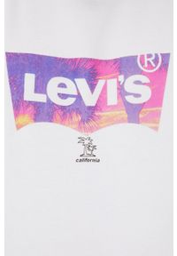 Levi's® - Levi's bluza męska kolor biały z nadrukiem. Okazja: na spotkanie biznesowe. Kolor: biały. Materiał: włókno, dzianina. Wzór: nadruk. Styl: biznesowy #5