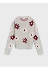 Sinsay - Sweter ze wzorem w kwiaty - wielobarwny. Wzór: kwiaty #1