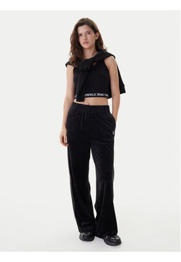 Karl Lagerfeld - KARL LAGERFELD Spodnie dresowe B1W10022 Czarny Regular Fit. Kolor: czarny. Materiał: syntetyk