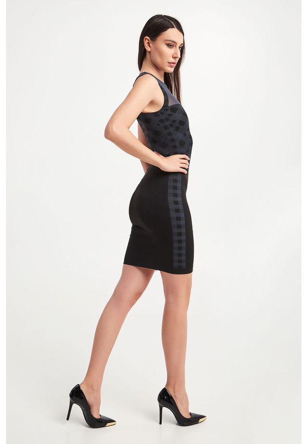 Wolford - Sukienka WOLFORD. Materiał: tkanina. Długość rękawa: bez rękawów. Wzór: kratka. Typ sukienki: dopasowane