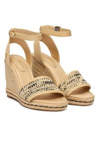 TOMMY HILFIGER - Tommy Hilfiger Espadryle High Wedge Espad FW0FW09471 Beżowy jasny. Kolor: beżowy. Materiał: syntetyk #3