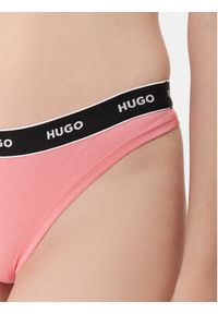 Hugo - HUGO Komplet 3 par stringów Triplet Thong Stripe 50545680 Kolorowy. Materiał: bawełna. Wzór: kolorowy #10