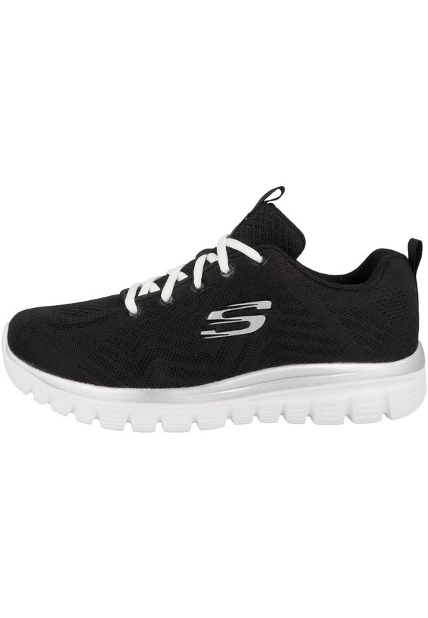 skechers - Buty Skechers Get Connected, Kobiety. Okazja: na co dzień. Kolor: czarny. Materiał: materiał