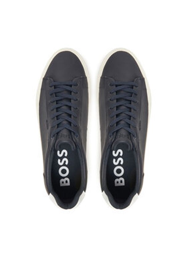 BOSS Sneakersy 50542114 Granatowy. Kolor: niebieski. Materiał: skóra