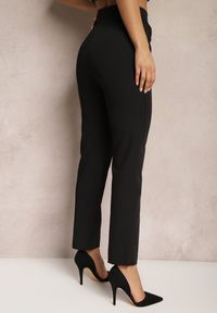Renee - Czarne Spodnie Garniturowe High Waist Zimara. Stan: podwyższony. Kolor: czarny. Materiał: tkanina. Wzór: gładki #3