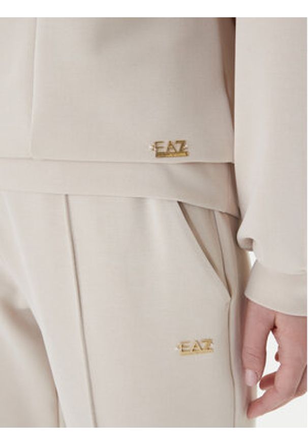 EA7 Emporio Armani Dres 7W000194 AF12643 U1088 Beżowy Relaxed Fit. Kolor: beżowy. Materiał: syntetyk