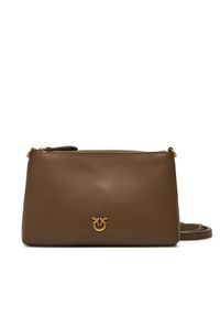 Pinko - PINKO Torebka Flat Horizontal Mini PE 25 PCPL 104277 A0F1 Khaki. Kolor: brązowy. Materiał: skórzane