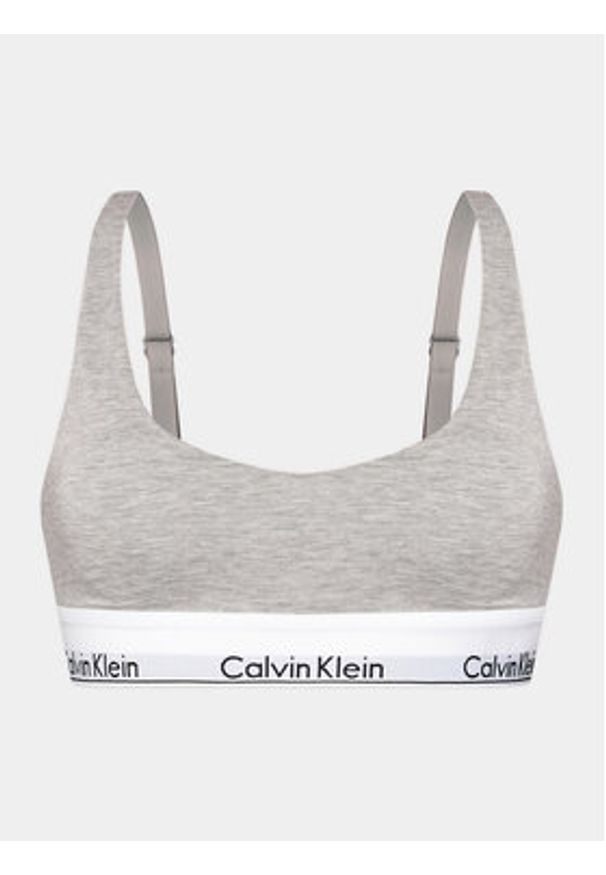 Calvin Klein Underwear Biustonosz top 000QF7586E Szary. Kolor: szary. Materiał: bawełna
