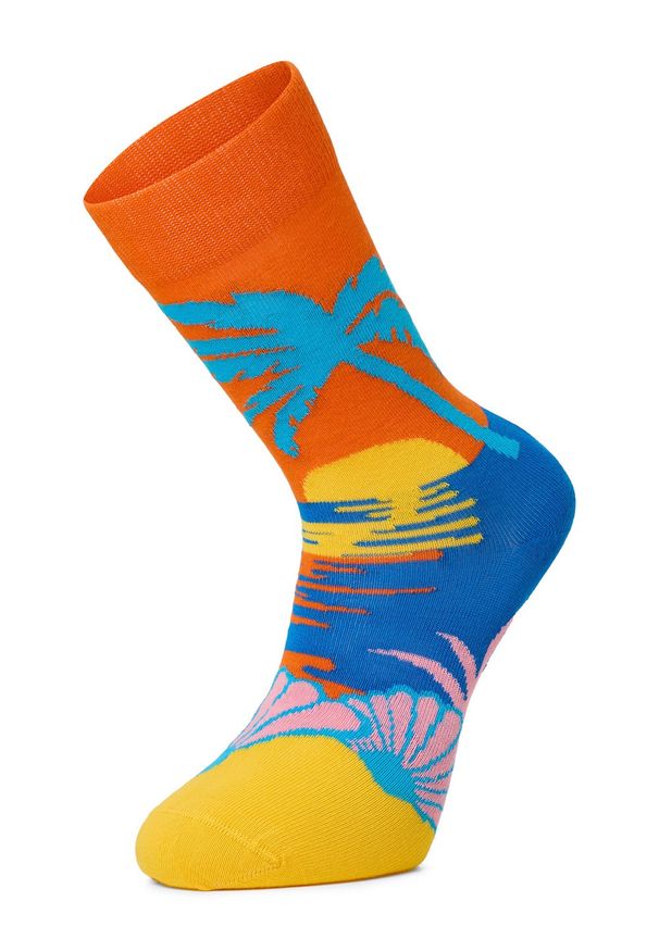 Happy-Socks - Happy Socks Skarpety Mężczyźni pomarańczowy|niebieski|żółty wzorzysty, 41-46. Kolor: żółty, niebieski, pomarańczowy, wielokolorowy. Materiał: dzianina