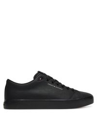 TOMMY HILFIGER - Tommy Hilfiger Sneakersy Th Hi Vulc Core Low Lth Ii Ess FM0FM05511 Czarny. Kolor: czarny. Materiał: skóra #1