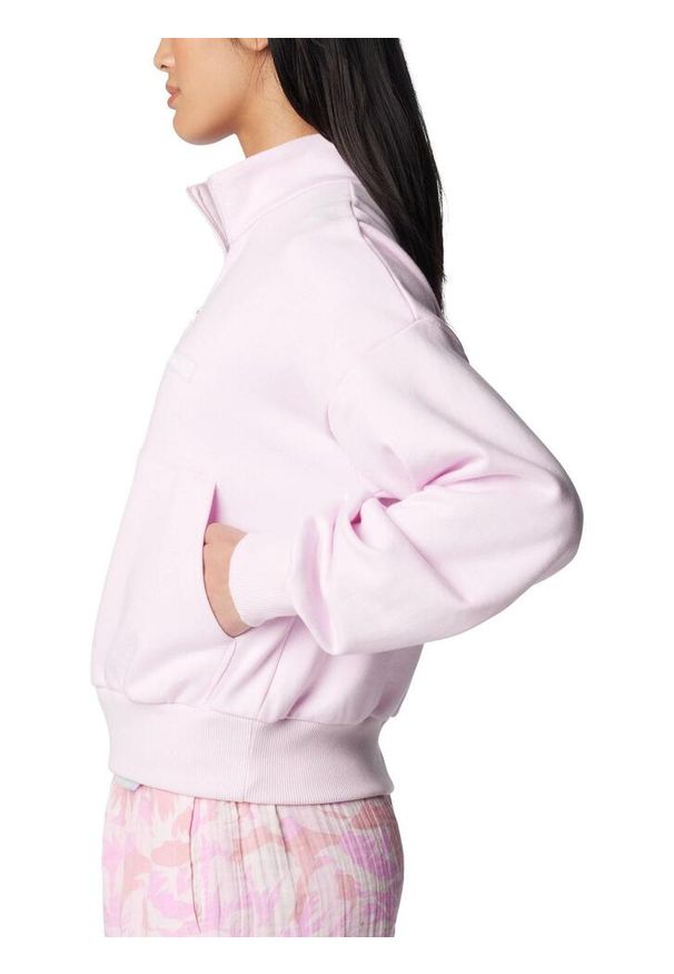 columbia - Bluza damska Columbia Marble Canyon French Terry Quarter Zip. Kolor: różowy. Materiał: bawełna, poliester
