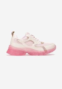 Born2be - Różowe Sneakersy Prisolphi. Kolor: różowy. Materiał: materiał. Szerokość cholewki: normalna #2