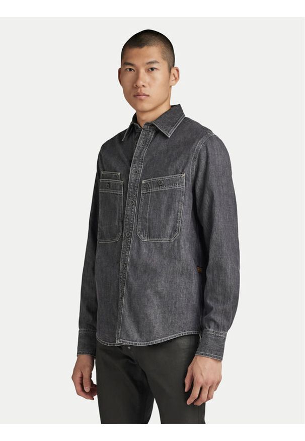 G-Star RAW - G-Star Raw Koszula jeansowa Nimes D23009-D540 Szary Regular Fit. Kolor: szary. Materiał: bawełna