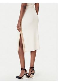 Elisabetta Franchi Spódnica midi GK-27S-61E2-V340 Beżowy Regular Fit. Kolor: beżowy. Materiał: wiskoza #5