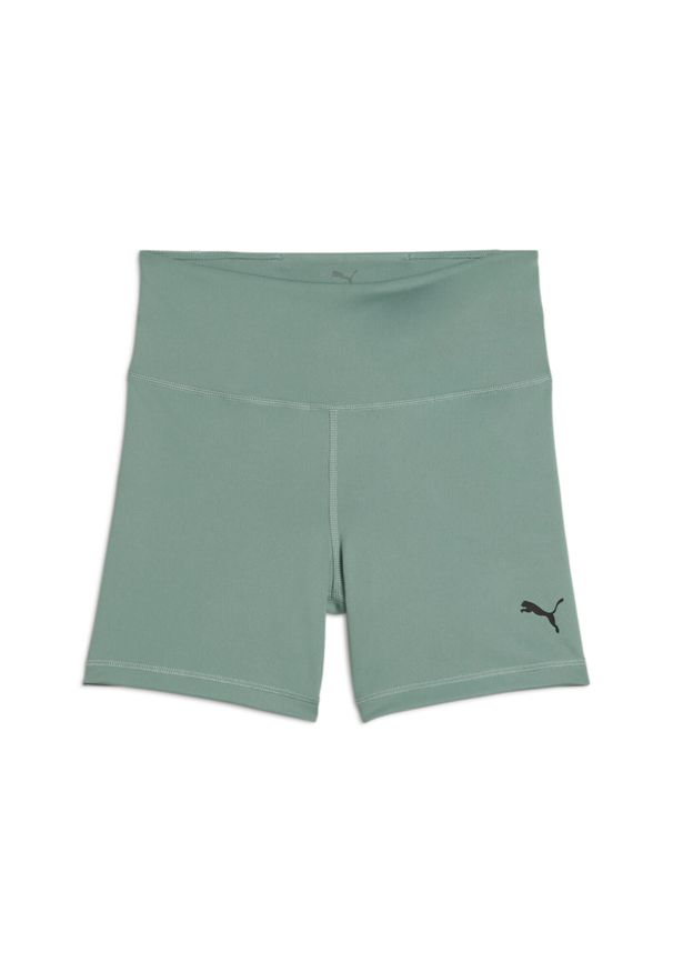 Szorty damskie Puma Tad Essentials. Kolor: zielony. Długość: krótkie. Sezon: lato. Sport: fitness