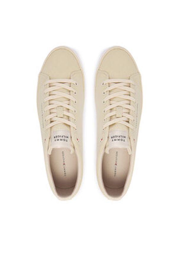 TOMMY HILFIGER - Tommy Hilfiger Sneakersy Harlem Core Ii Cvs FM0FM05817 Beżowy. Kolor: beżowy. Materiał: materiał