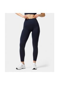 Legginsy bezszwowe push-up Carpatree Elite granatowe. Stan: podwyższony. Kolor: niebieski. Materiał: skóra, elastan