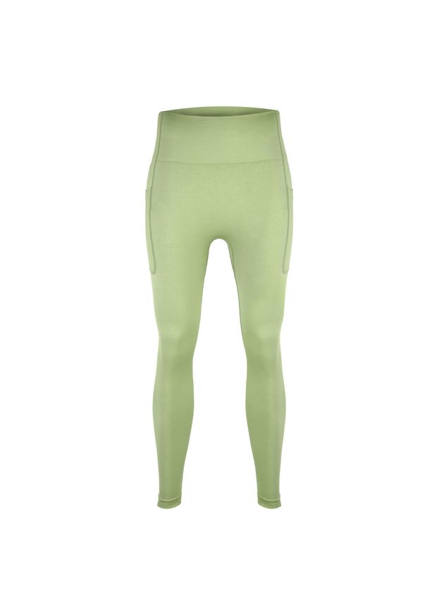 BESHAPED - Legginsy fitness damskie Beshaped Lift Me Up z kieszeniami. Kolor: zielony. Materiał: nylon. Sport: fitness