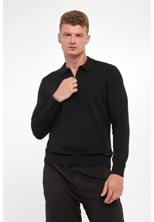 Sweter męski z wełny dziewiczej Dondor JOOP!. Materiał: wełna