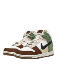 Buty do chodzenia dla dorosłych Nike Dunk High Next Nature Summit White. Kolor: zielony. Sport: turystyka piesza