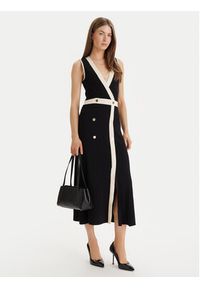 LOLA CASADEMUNT Sukienka dzianinowa LS2616160 Czarny Regular Fit. Kolor: czarny. Materiał: syntetyk #4