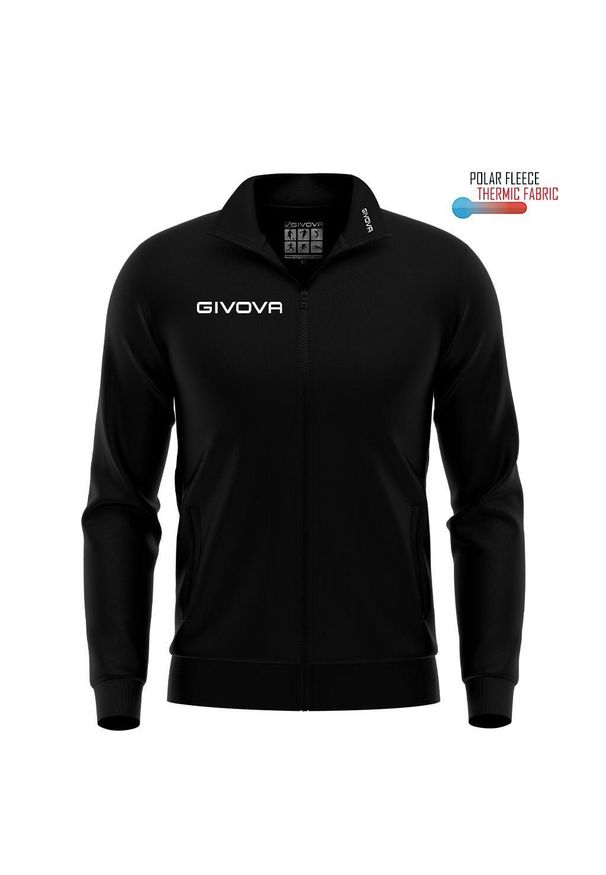 Bluza Sportowa Givova Polarfleece Mono 500 - Rozmiar M. Kolor: czarny. Materiał: poliester. Sport: piłka nożna