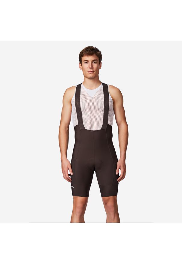 VAN RYSEL - Spodenki rowerowe szosowe męskie Van Rysel Endurance EDR. Kolor: brązowy. Sport: kolarstwo