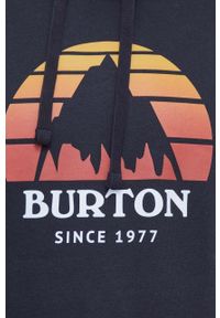 Burton bluza męska kolor czarny z kapturem z nadrukiem. Typ kołnierza: kaptur. Kolor: czarny. Materiał: poliester, dzianina. Wzór: nadruk #4