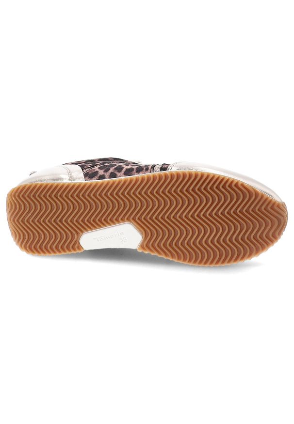 Brązowe Sneakersy Tamaris Modne Obuwie Damskie Leopard. Kolor: brązowy. Materiał: materiał. Wzór: motyw zwierzęcy. Styl: sportowy, elegancki