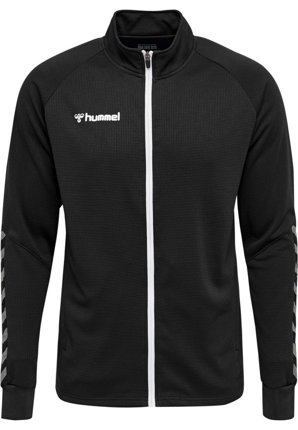 Kurtka Sportowa Hummel HML AUTHENTIC POLY ZIP JACKET czarna. Kolor: biały, wielokolorowy, czarny. Materiał: poliester. Sport: fitness
